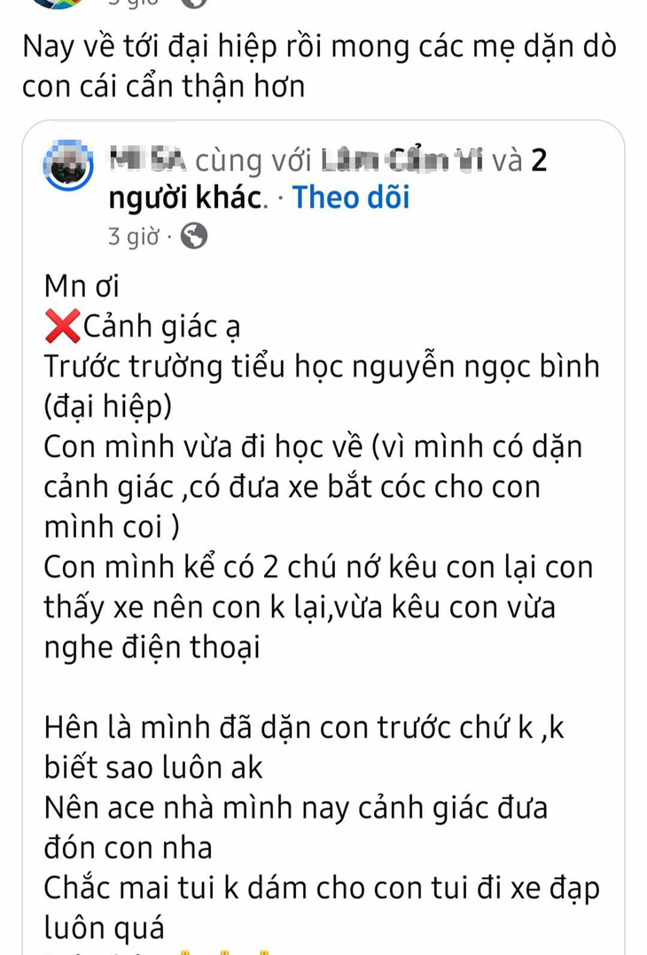 Bắt cóc trẻ em trước cổng trường ở Quảng Nam là tin thất thiệt