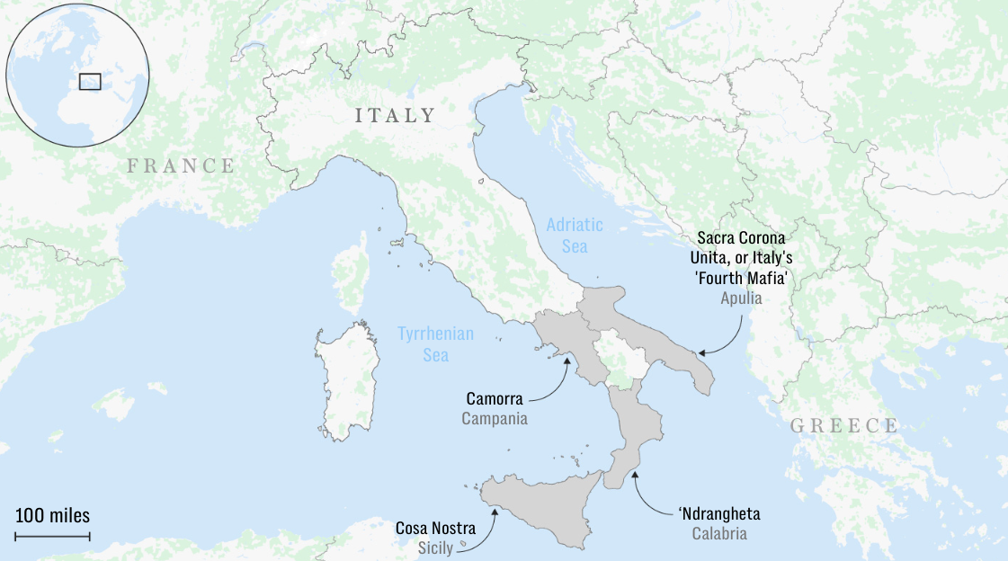 Các 'Bố già' mafia Italy lo sợ vì đàn em bị truy bắt quá nhiều