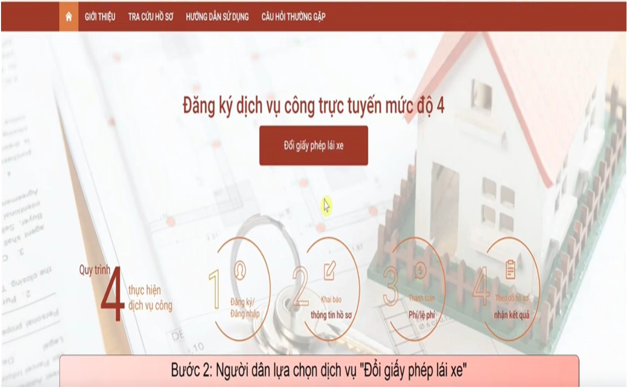 13 bước cấp đổi giấy phép lái xe trực tuyến