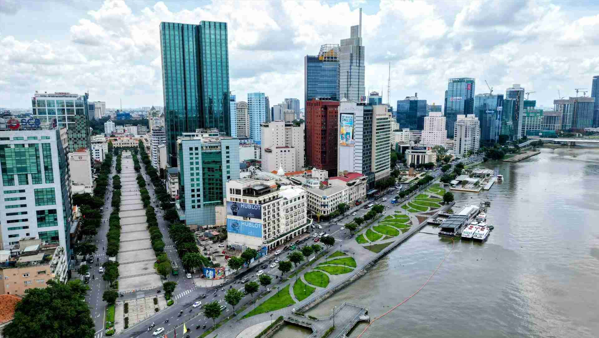 Trung tâm Tài chính quốc tế TPHCM đặt tại phường Bến Thành, phường Sài Gòn, khu đô thị mới Thủ Thiêm. Ảnh: Anh Tú
