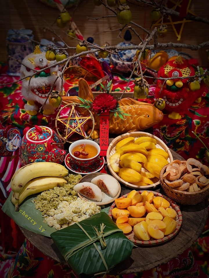 Món cốm không thể thiếu trong mâm cỗ trông trăng Trung thu. (Ảnh: Cherry Ly)