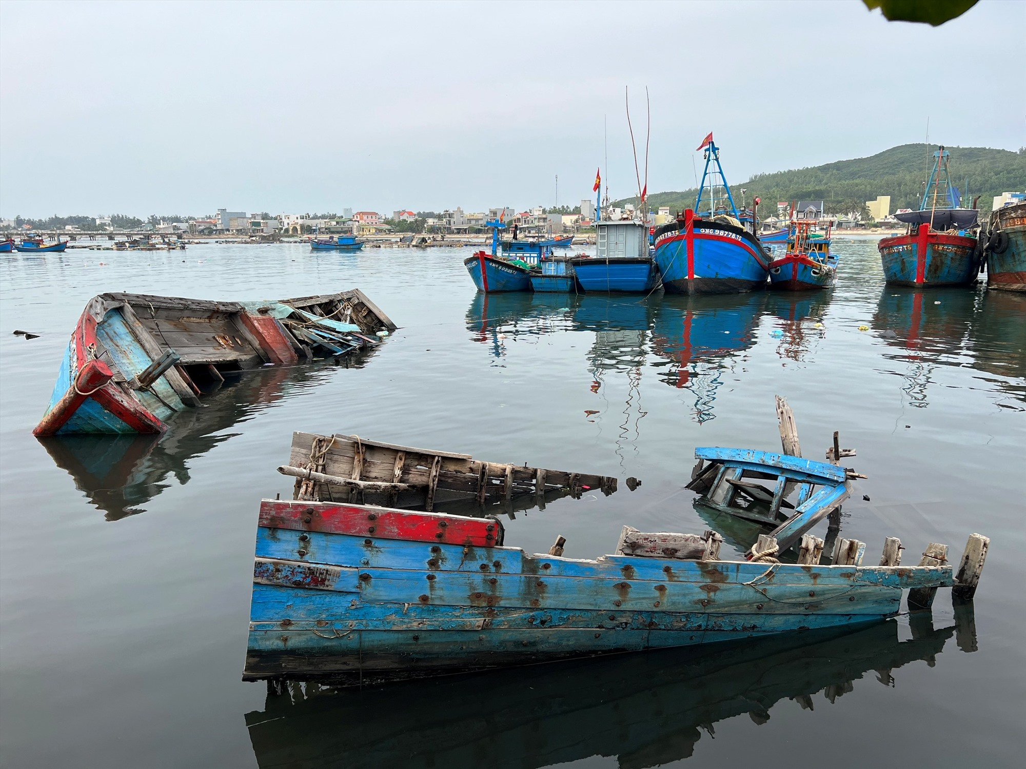 Xác tàu cá nằm la liệt ở cảng, lãnh đạo Quảng Ngãi yêu cầu xử lý dứt điểm