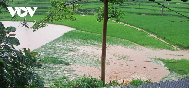 Mưa lớn gây ngập úng ở nhiều nơi tại Sơn La
