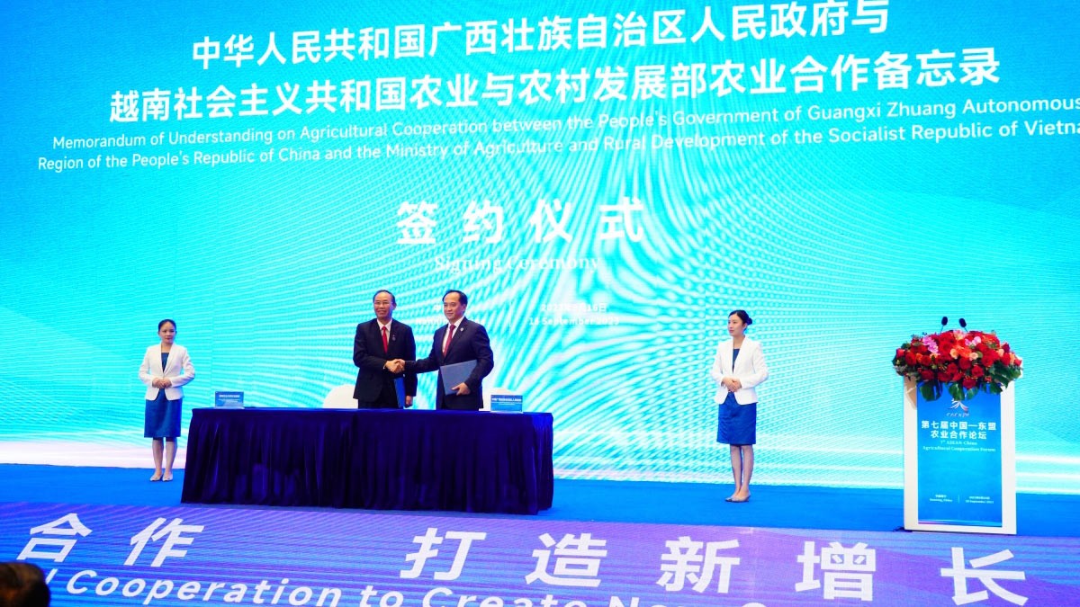 Việt Nam - Quảng Tây (Trung Quốc) ký 4 nội dung chính trong hợp tác nông nghiệp