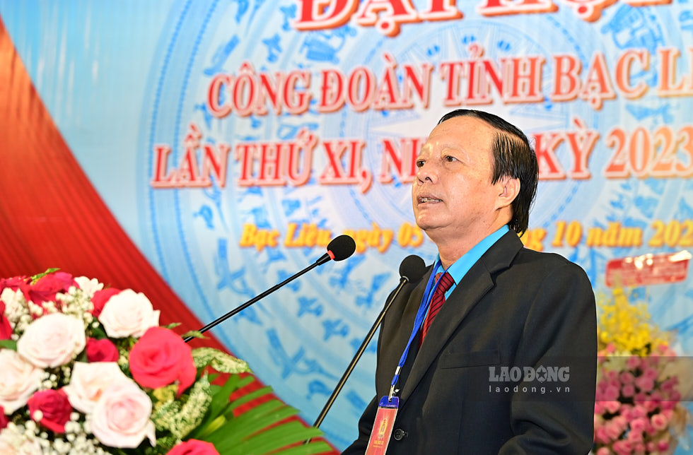 249 đại biểu tham gia khai mạc Đại hội Công đoàn tỉnh Bạc Liêu lần thứ XI