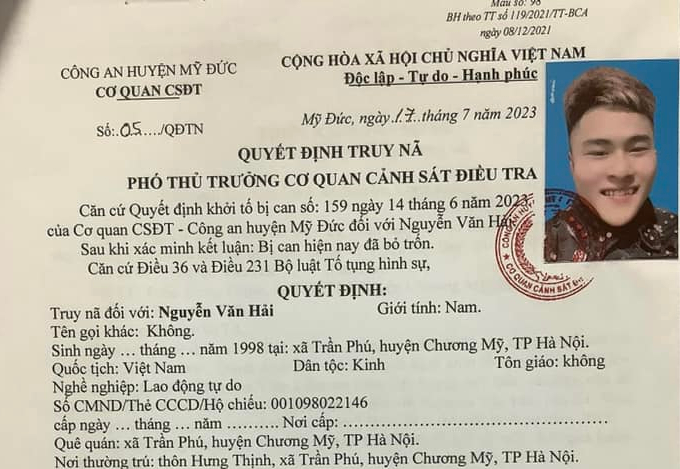 Công an Hà Nội truy nã đối tượng thuê người bán ma tuý