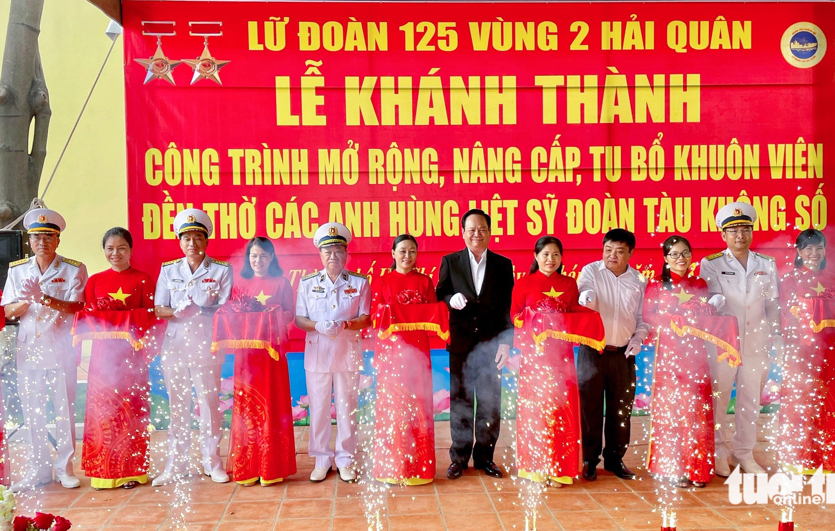 Lữ đoàn 125 khánh thành công trình mở rộng đền thờ các anh hùng liệt sĩ đoàn tàu không số