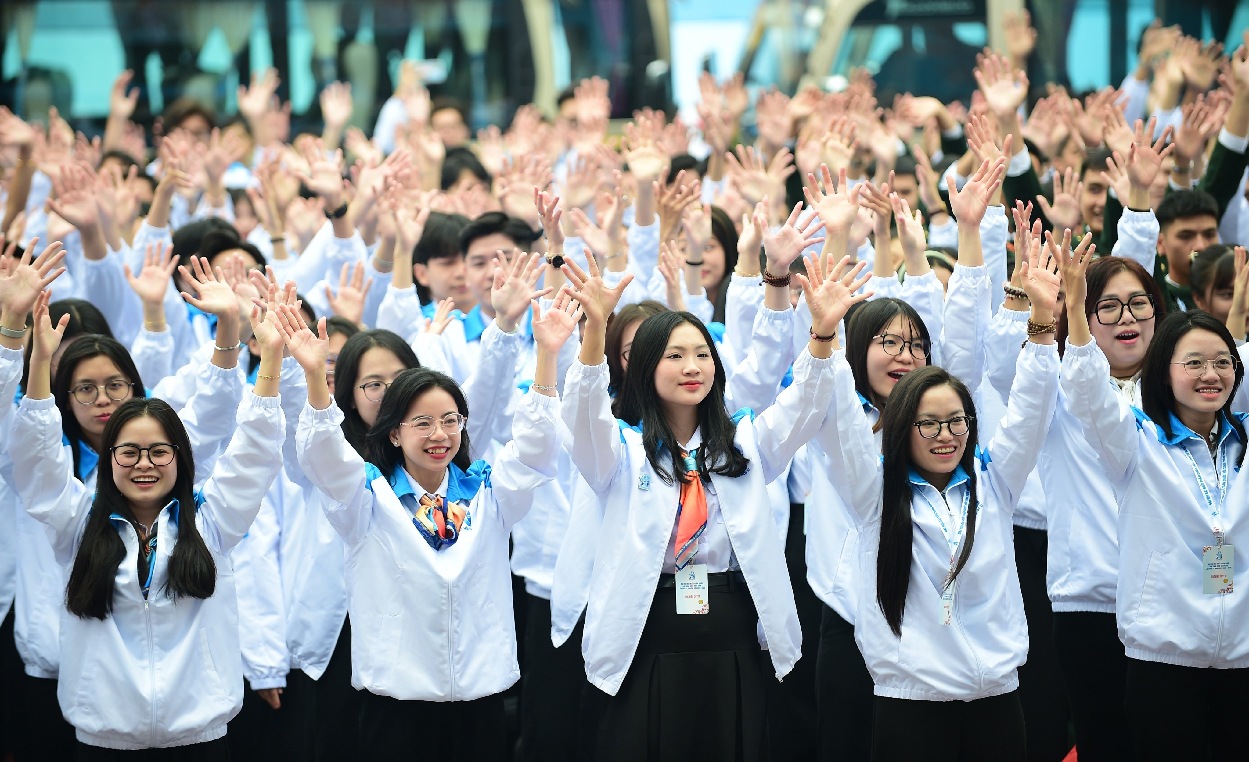 Không khí sôi động tại phiên khai mạc Đại hội toàn quốc Hội Sinh viên Việt Nam lần thứ XI