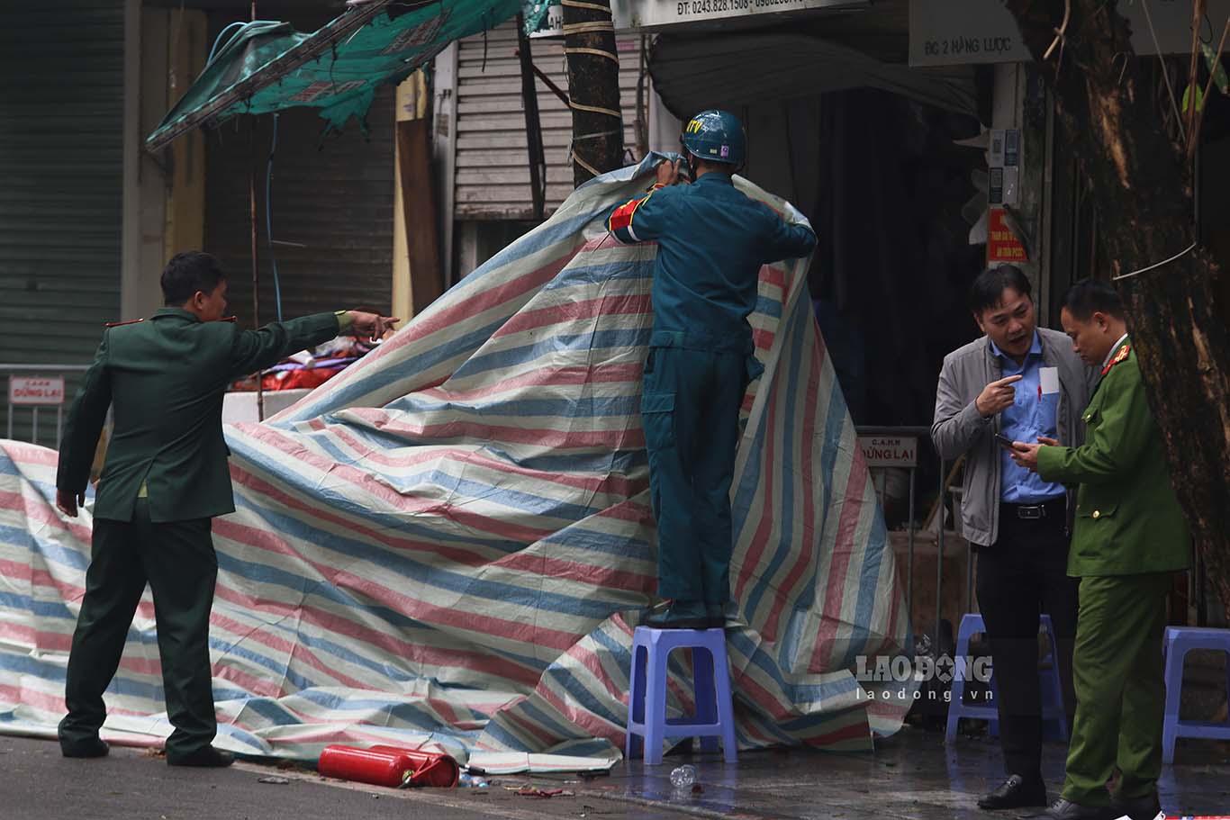 Hiện trường vụ cháy khiến 4 người thiệt mạng ở phố cổ Hà Nội
