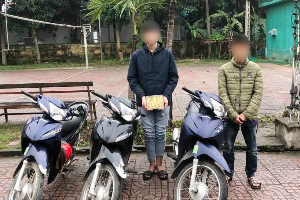 2 thiếu niên từ Nghệ An vào Hà Tĩnh gây ra nhiều vụ trộm xe máy