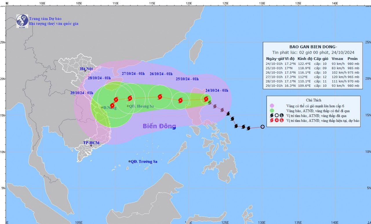 Dự báo: Bão Trà Mi có khả năng đi vào Biển Đông, gió mạnh cấp 9, giật cấp 11, biển động rất mạnh