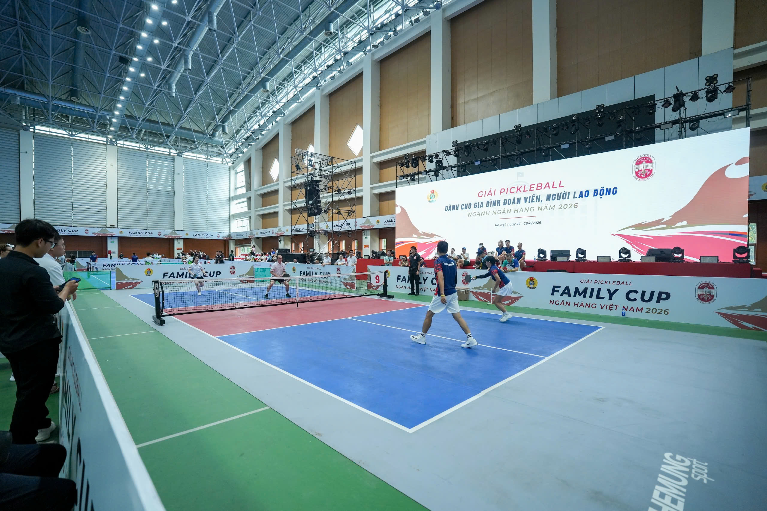 Gần 700 vận động viên thi đấu tại Giải Pickleball Family Cup Ngân hàng Việt Nam 2026