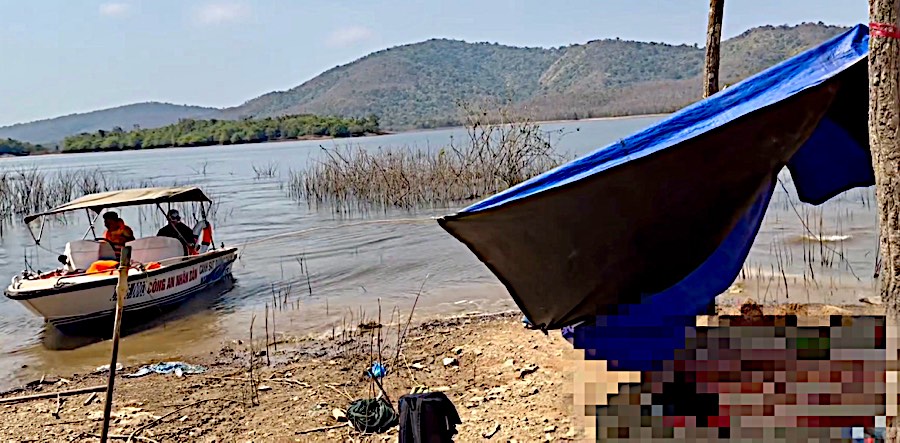 Thi thể người đánh cá mất tích trôi dạt vào bờ hồ Sông Móng