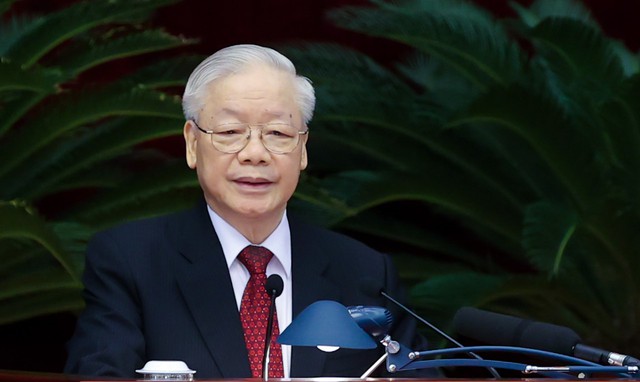 Tổng Bí thư Nguyễn Phú Trọng: Tự hào và tin tưởng dưới lá cờ vẻ vang của Đảng