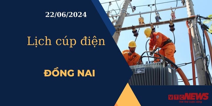Lịch cúp điện hôm nay ngày 22/06/2024 tại Đồng Nai